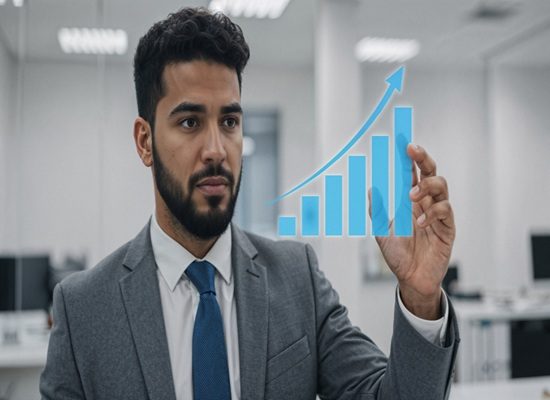 businessman-presenting-growth-chart-office